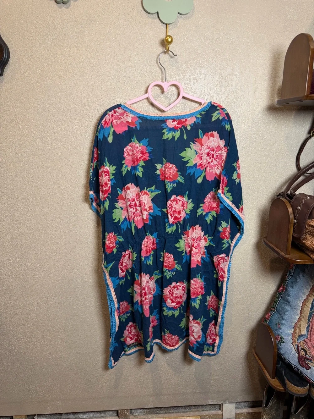 Matilda Jane Teal & Pink Floral Tie-Waist Swim Coverup